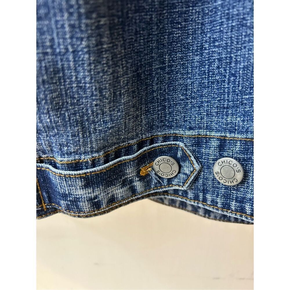 Chicos xl Jean‎ jacket size 3 denim hong kong - Picture 4 of 7